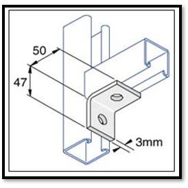 Unistrut P1026 - 2 Hole, 90° Fitting - Cable Services