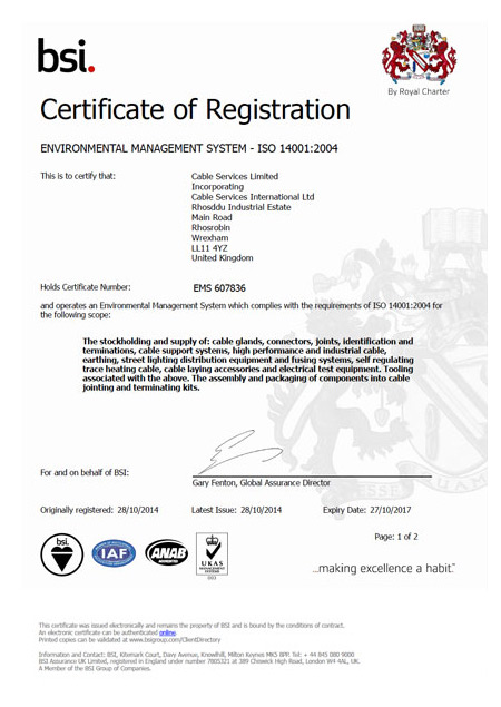 About Cable Services | Electrial Equipment & Component Distribution