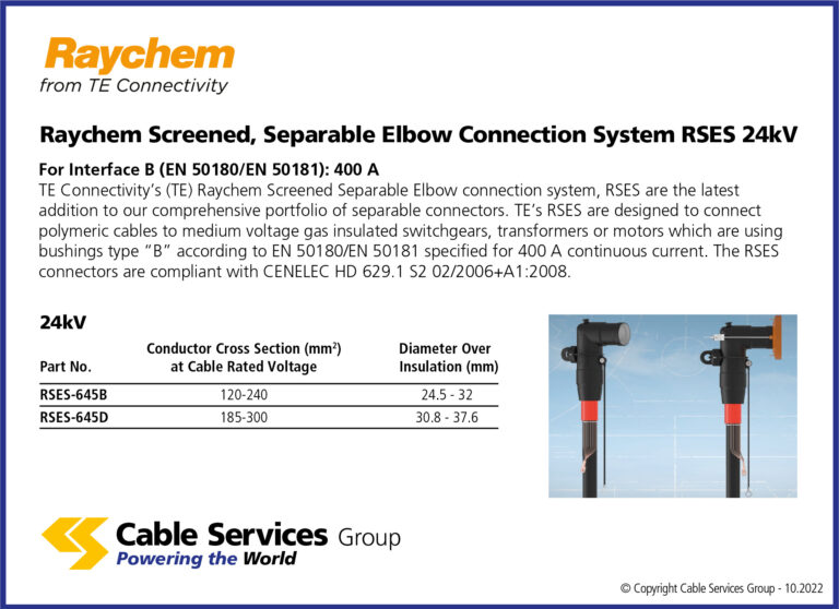 Te Connectivity Raychem Screened Separable Elbow Connection System