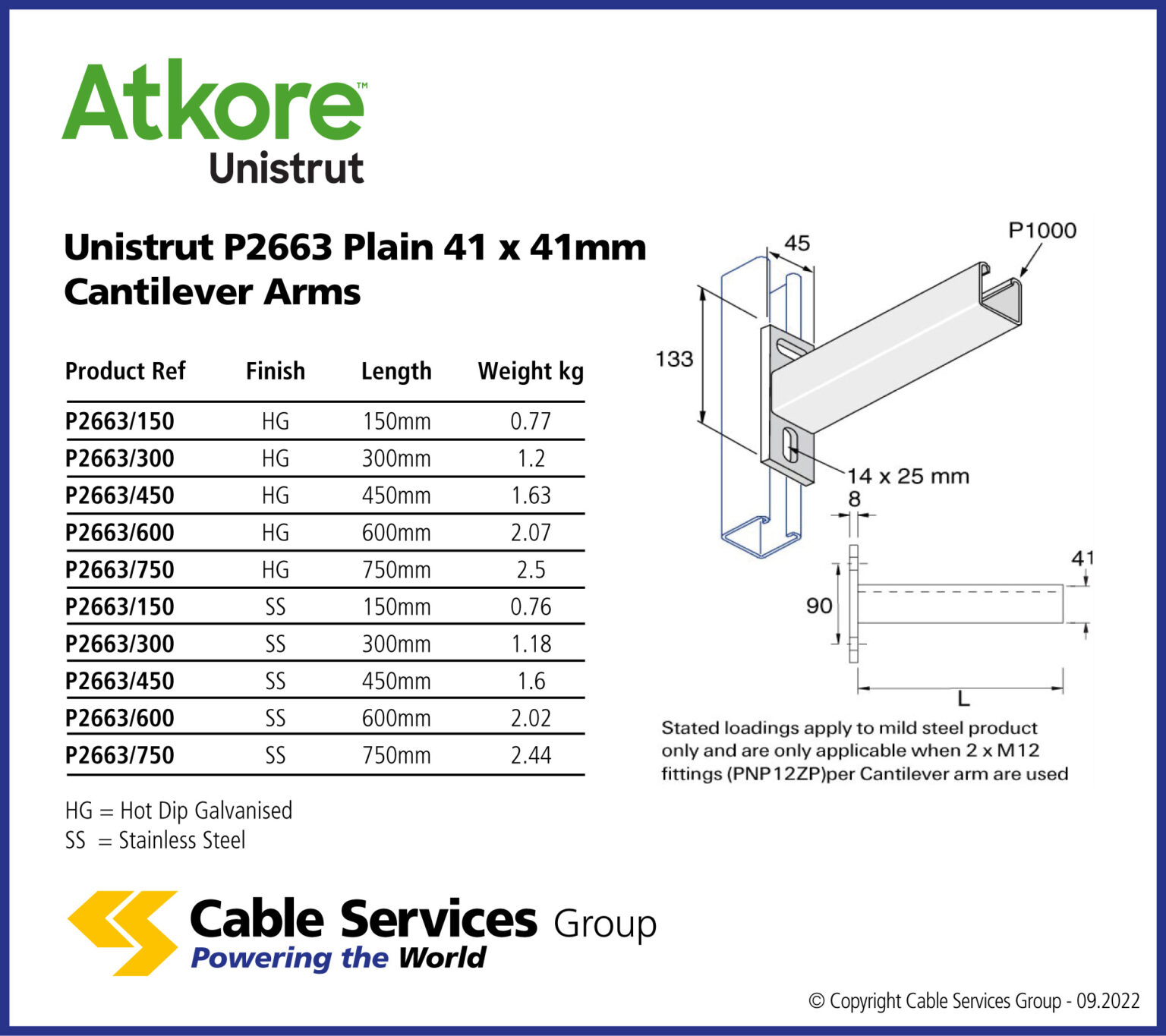 unistrut-p2663-plain-41-x-41mm-cantilever-arms-cable-services